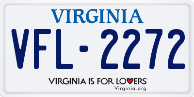 VA license plate VFL2272