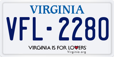 VA license plate VFL2280