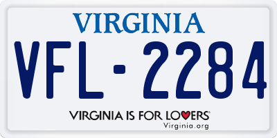VA license plate VFL2284