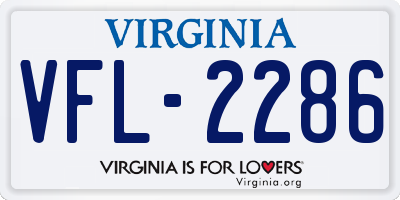 VA license plate VFL2286