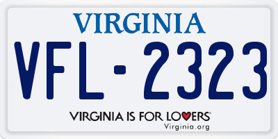 VA license plate VFL2323