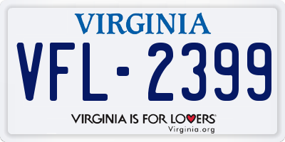 VA license plate VFL2399