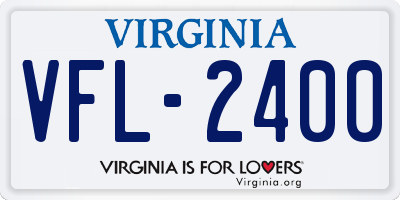 VA license plate VFL2400