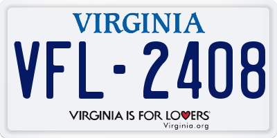 VA license plate VFL2408