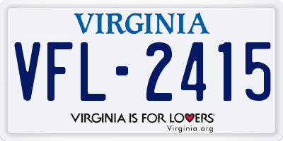 VA license plate VFL2415