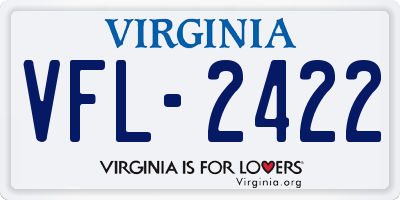 VA license plate VFL2422