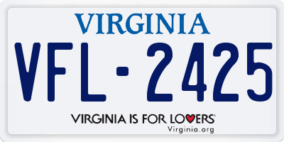 VA license plate VFL2425