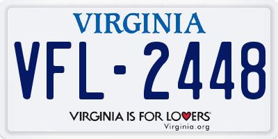 VA license plate VFL2448