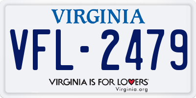 VA license plate VFL2479