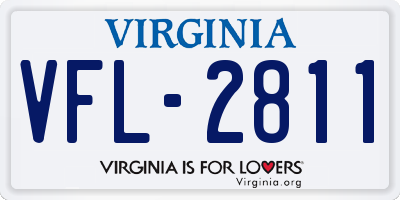 VA license plate VFL2811