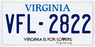 VA license plate VFL2822