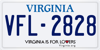 VA license plate VFL2828