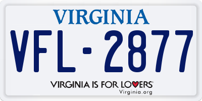 VA license plate VFL2877