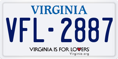 VA license plate VFL2887