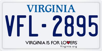 VA license plate VFL2895