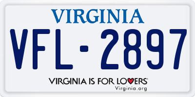 VA license plate VFL2897