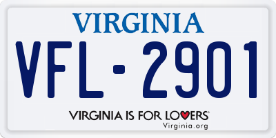 VA license plate VFL2901