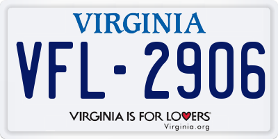 VA license plate VFL2906