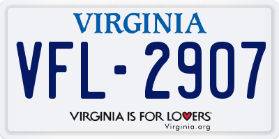 VA license plate VFL2907