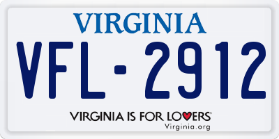 VA license plate VFL2912