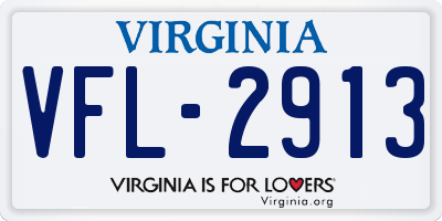 VA license plate VFL2913