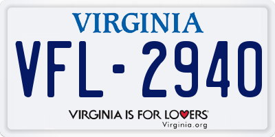 VA license plate VFL2940