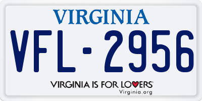 VA license plate VFL2956