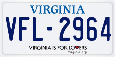 VA license plate VFL2964