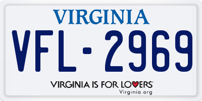 VA license plate VFL2969