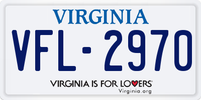 VA license plate VFL2970