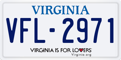 VA license plate VFL2971