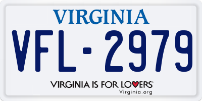 VA license plate VFL2979