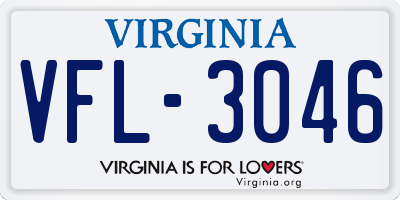 VA license plate VFL3046