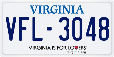 VA license plate VFL3048