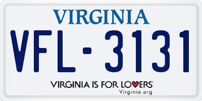 VA license plate VFL3131