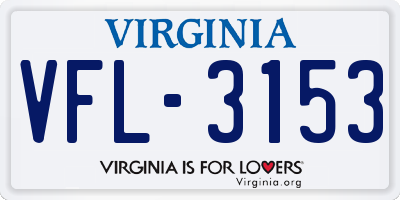 VA license plate VFL3153