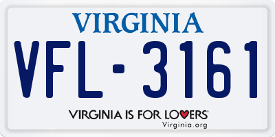 VA license plate VFL3161