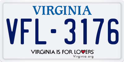 VA license plate VFL3176