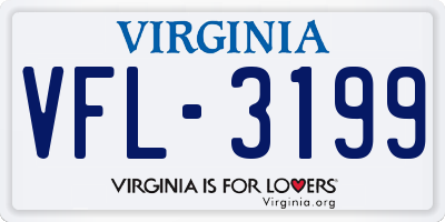 VA license plate VFL3199