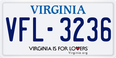 VA license plate VFL3236