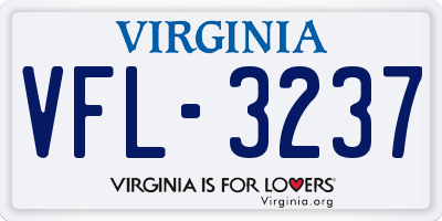 VA license plate VFL3237