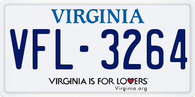 VA license plate VFL3264
