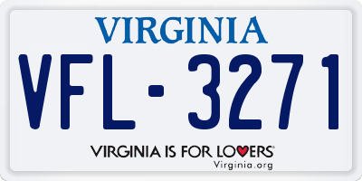 VA license plate VFL3271