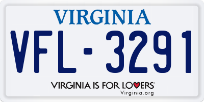 VA license plate VFL3291