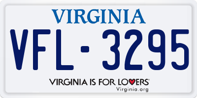 VA license plate VFL3295