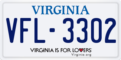 VA license plate VFL3302