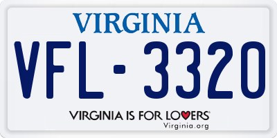 VA license plate VFL3320