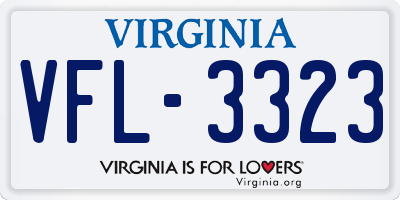 VA license plate VFL3323