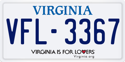 VA license plate VFL3367