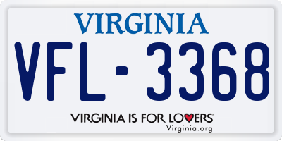 VA license plate VFL3368